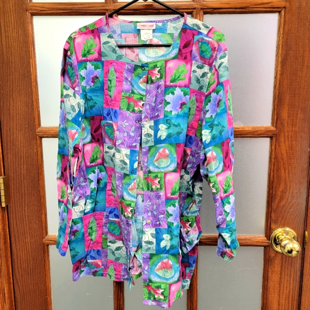 GUC multicolor medical Scrubs jacket,, cherokee, size Large